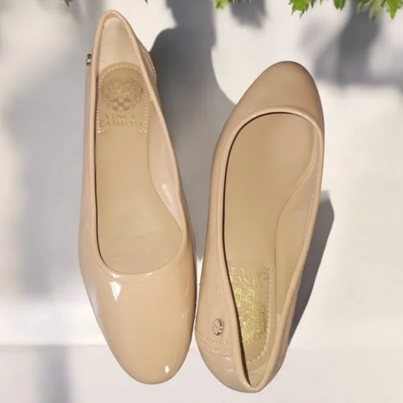 Vince Camuto Minndy Patent Leather Elegant Beige Women's Ballet Flats Sz 6 1/2 M - Picture 9 of 11